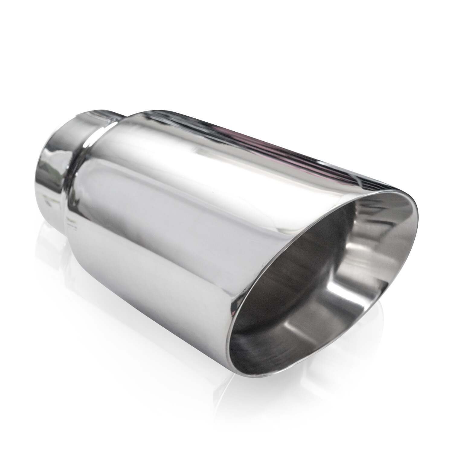 Stainless Works Double Wall Slash Cut Tip 4" Body 8" Length 3" Inlet - 799300