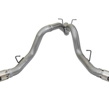 AFE Large Bore-HD 4 IN 409 Stainless Steel DPF-Back Exhaust w/ Dual Polished Tip (2017-2019 Silverado 2500 HD, Silverado 3500 HD, Sierra 2500 HD, Sierra 3500 HD) - 49-44086-P