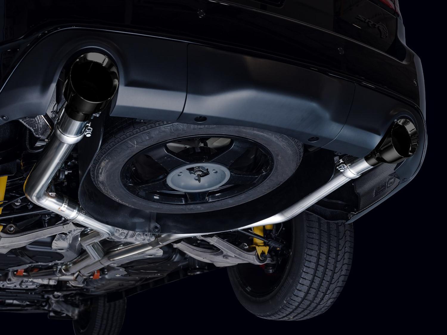 AWE Track Edition Exhaust - Diamond Black Tips (2018-2023 Dodge Durango 6.4L / 6.2L SC) - 3020-33952