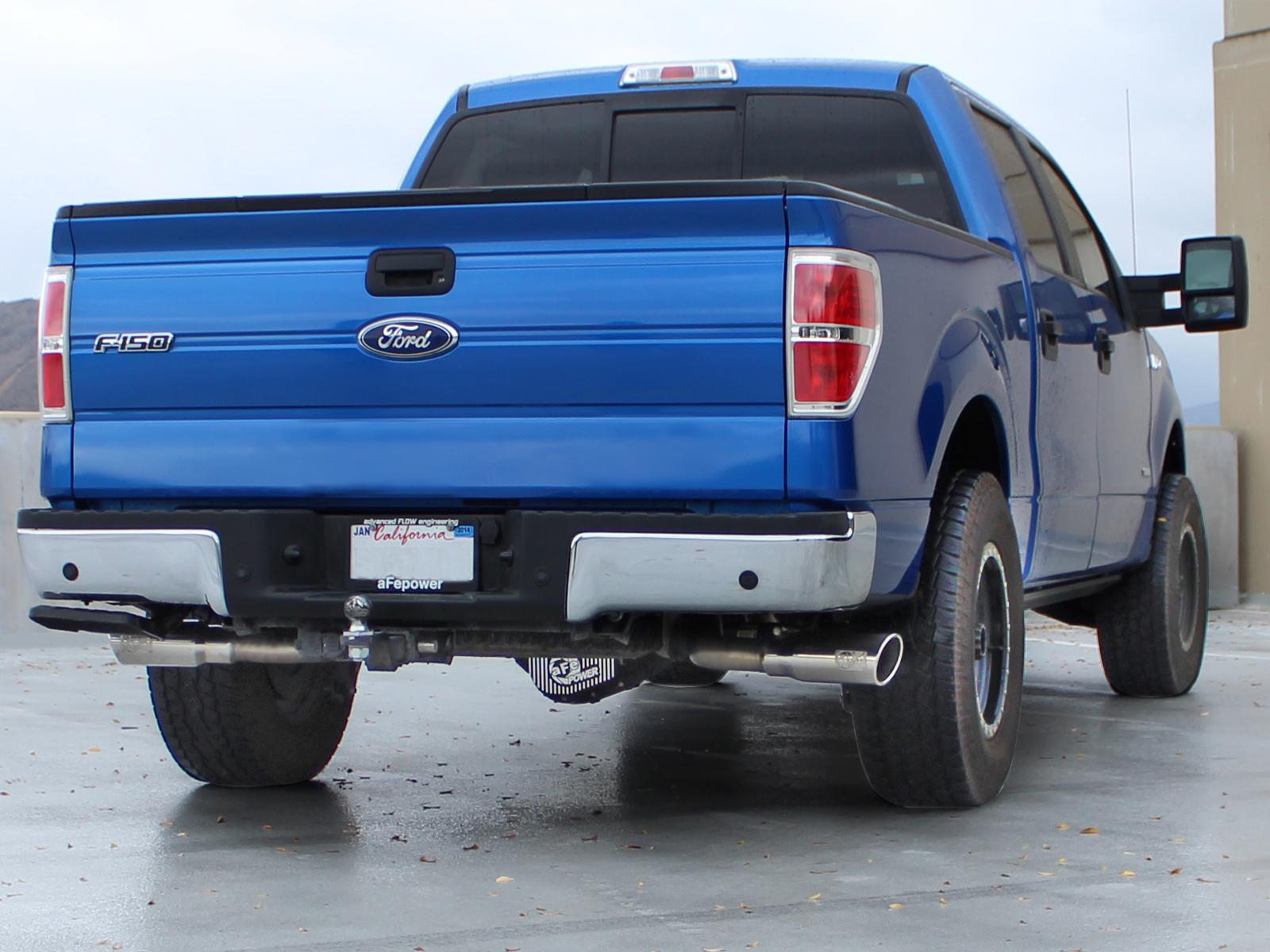 AFE MACH Force-Xp 3 IN 409 Stainless Steel Cat-Back Exhaust System w/Polished Tip (2011-2014 F-150) - 49-43056-P