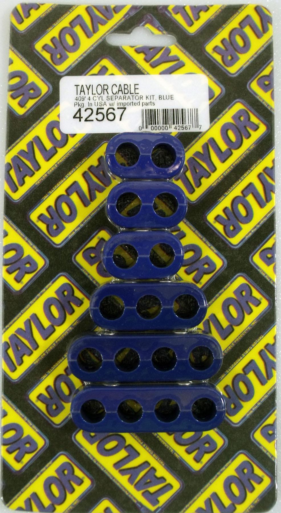 TAYLOR CABLE 10.4 4 cyl Vertical Wire Loom Kit blue  - 42567