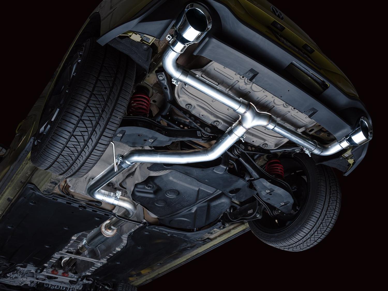 AWE Track Edition Catback Exhaust - Chrome Silver Tips (2022-2023 Volkswagen MK8 GTI) - 3020-32658
