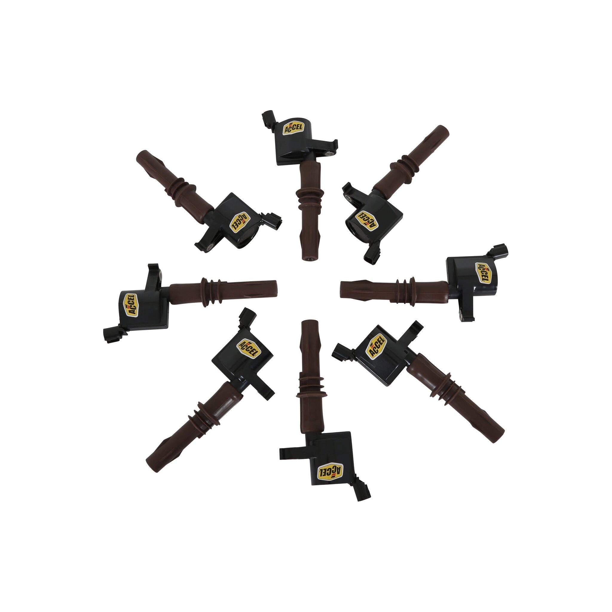 Accel 140033EK-8 Coil 8Pk,Ford Late Mod Eng 3-Valve, Black