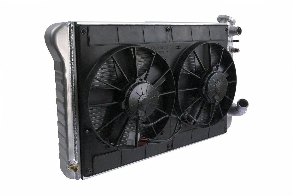 DeWitts 1963-65 CORVETTE MOD. CF LS Radiator Combo Dual 11" Fans - 32-6139024M