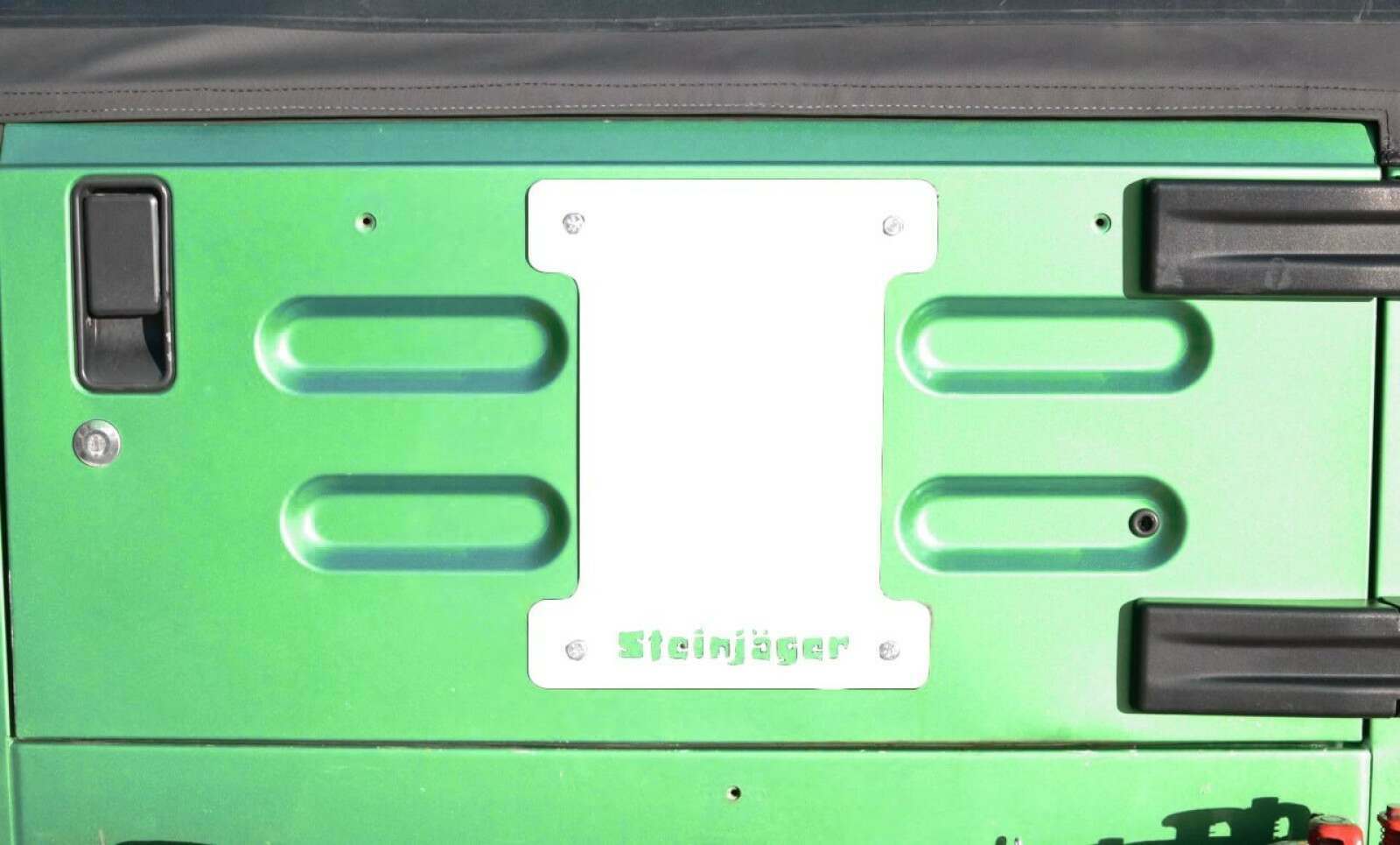 Steinjager Wheels and Tires Wrangler TJ 1997-2006 Spare Tire Delete Plate Cloud White - J0043688