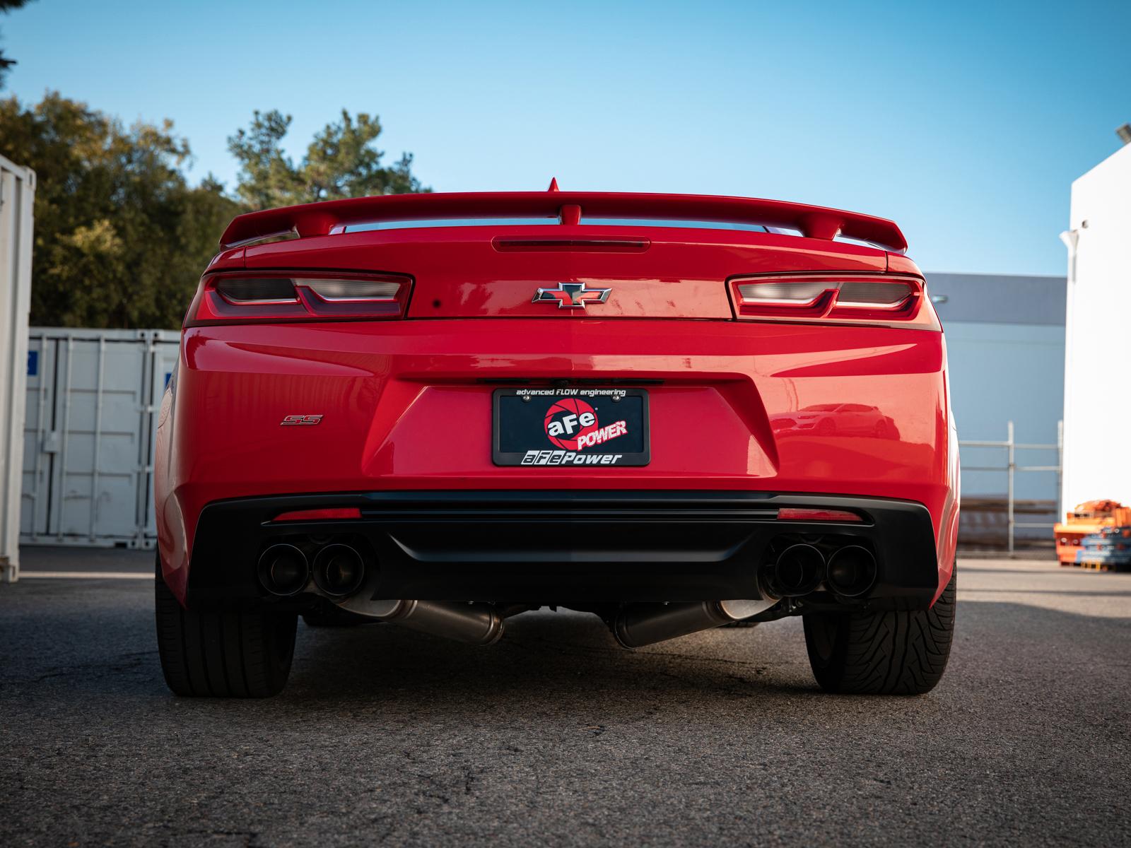 AFE MACH Force-Xp 2-1/2 IN 409 Stainless Steel Axle-Back Exhaust System Black (Chevrolet Camaro SS 16-24 V8-6.2L) - 49-44119-B