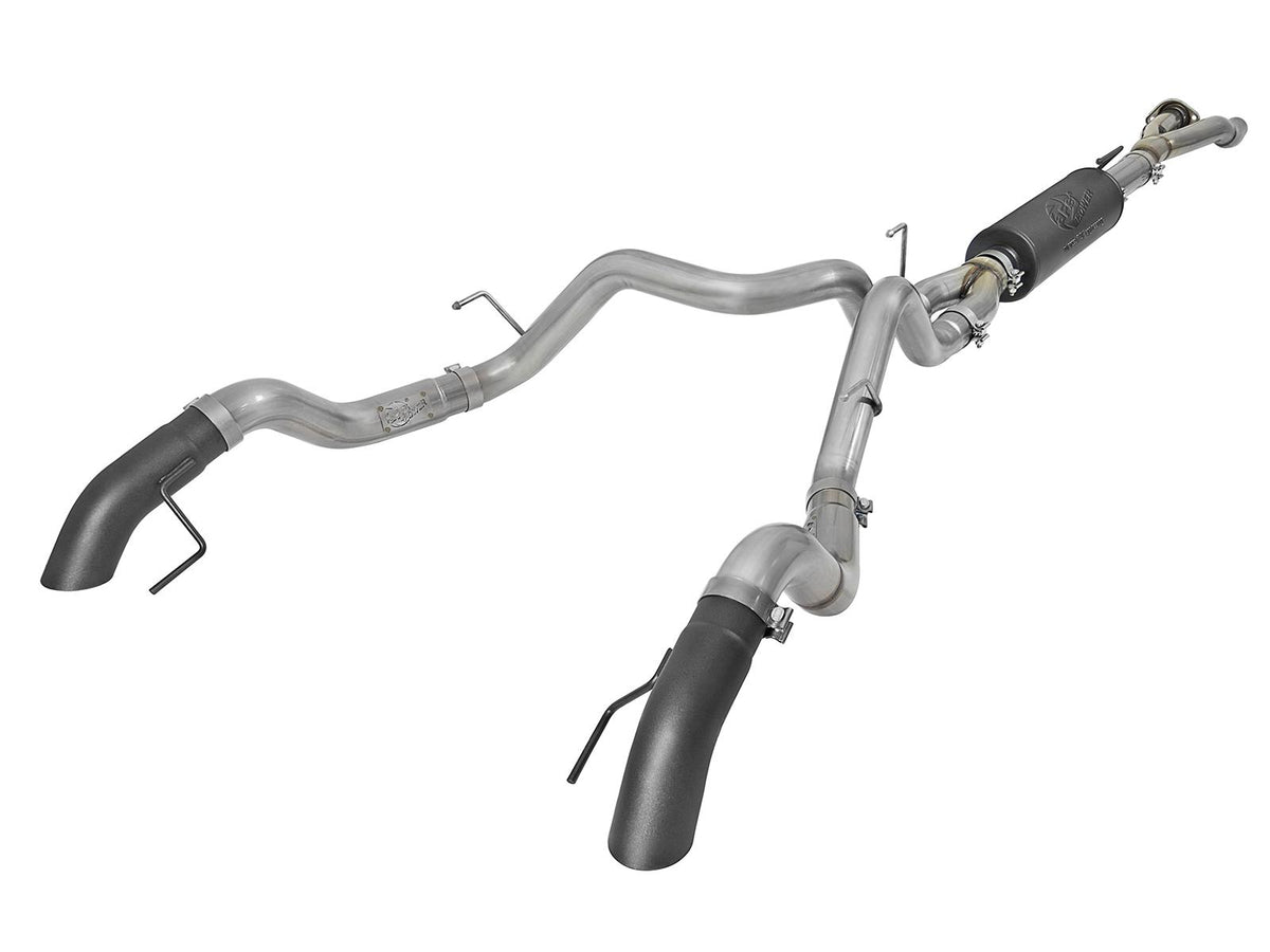 AFE MACH Force-Xp Cat-Back Exhaust System w/ Dual Hi-Tuck Black Tip (2017-2020 F-150, F-150) - 49-33095-B