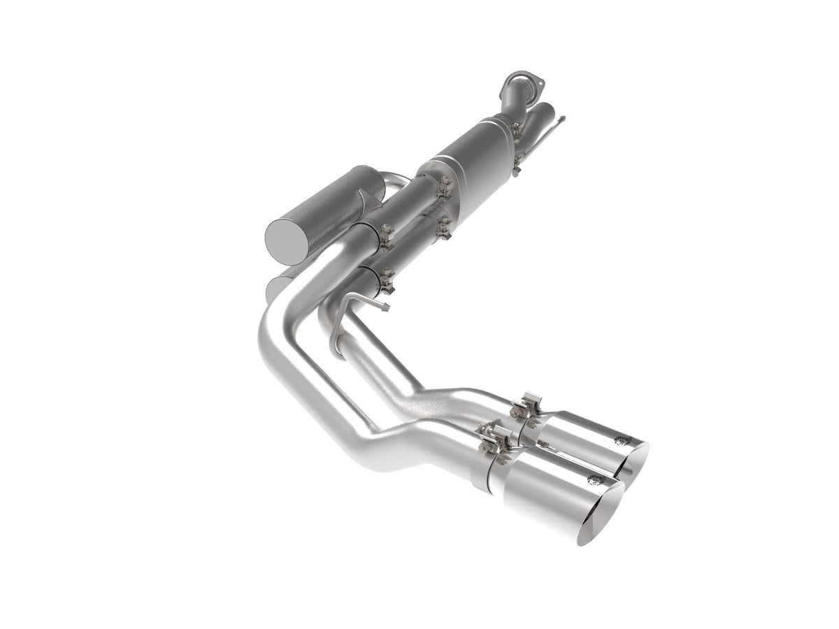 AFE Rebel Series 3 IN 409 Stainless Steel Cat-Back Exhaust System w/Polished Tip (Ford F-250/F-350 17-20 V8-6.2/7.3L) - 49-43117-P