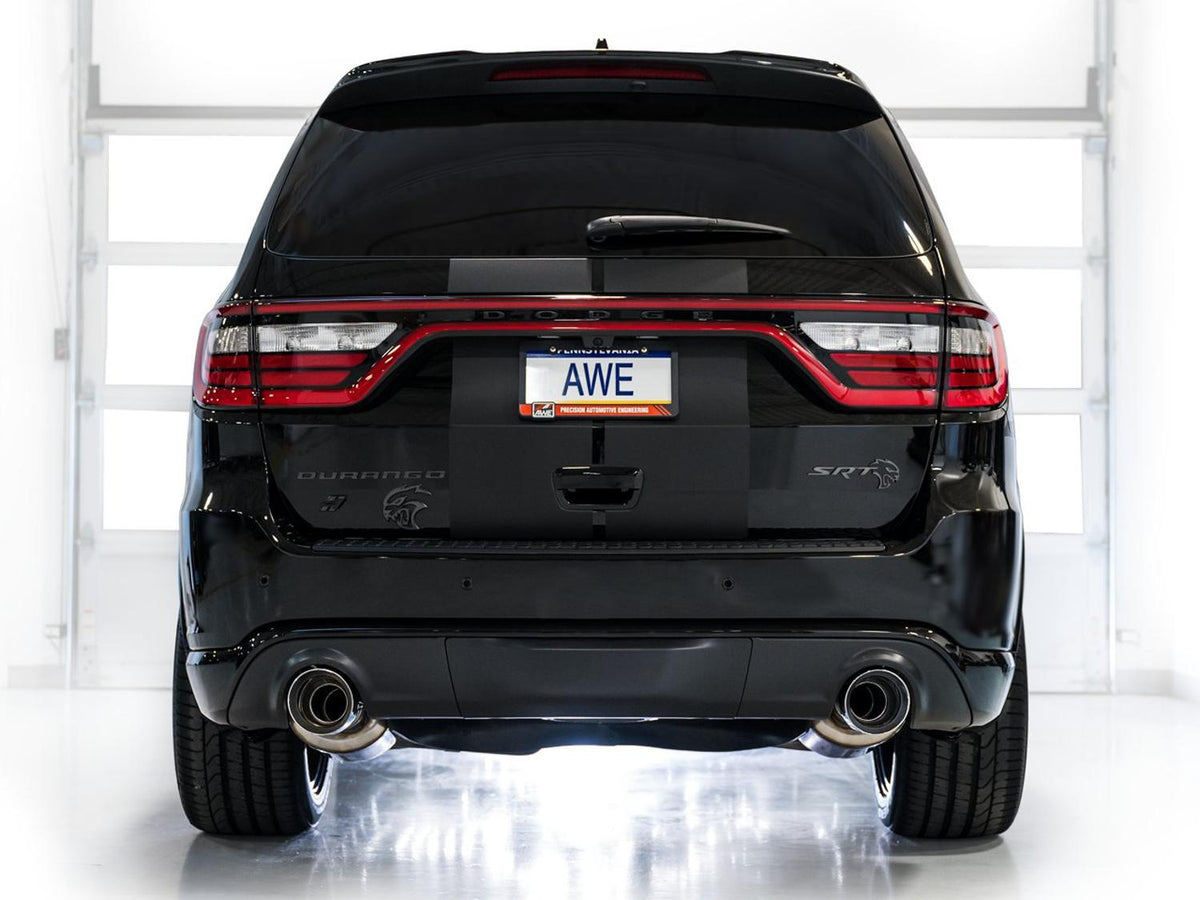 AWE Track Edition Exhaust - Chrome Silver Tips (2018-2023 Dodge Durango 6.4L / 6.2L SC) - 3020-32952