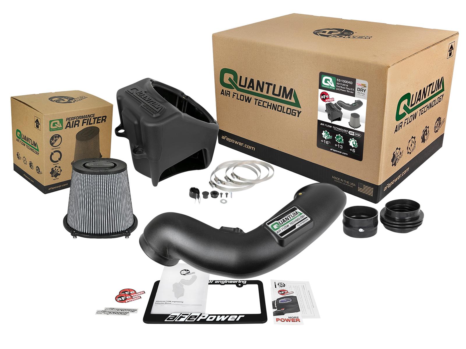 AFE QUANTUM Cold Air Intake System w/ Pro DRY S Media (2017-2019 F-250 Super Duty, F-350 Super Duty, F-450 Super Duty, F-550 Super Duty) - 53-10004D