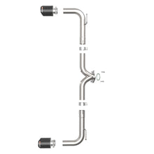 AFE Takeda 2-1/2 IN 304 Stainless Steel Axle-Back Exhaust System w/ Carbon Fiber Tip (Mazda 3 14-18 L4-2.0/2.5L) - 49-37014-C
