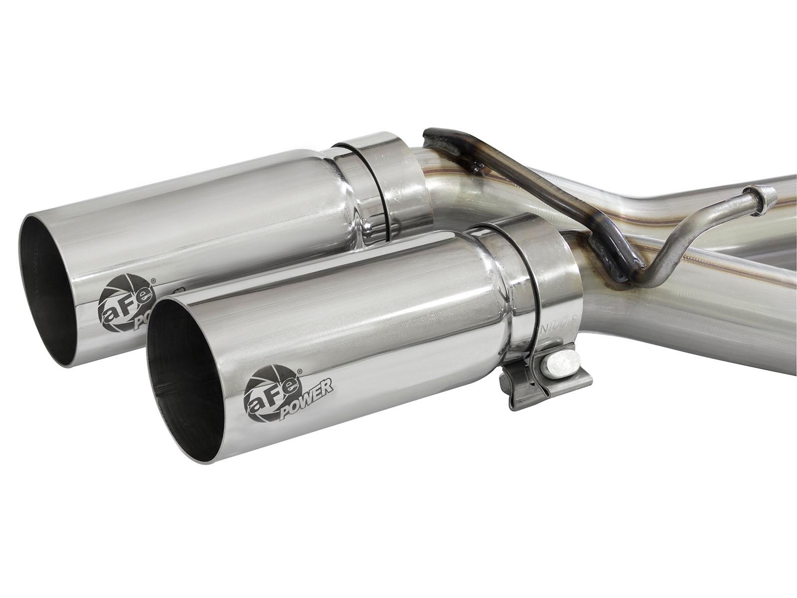 AFE Rebel Series 3 IN to 2-1/2 IN 409 Stainless Steel Cat-Back Exhaust w/ Polish Tip (2004-2008 F-150) - 49-43079-P