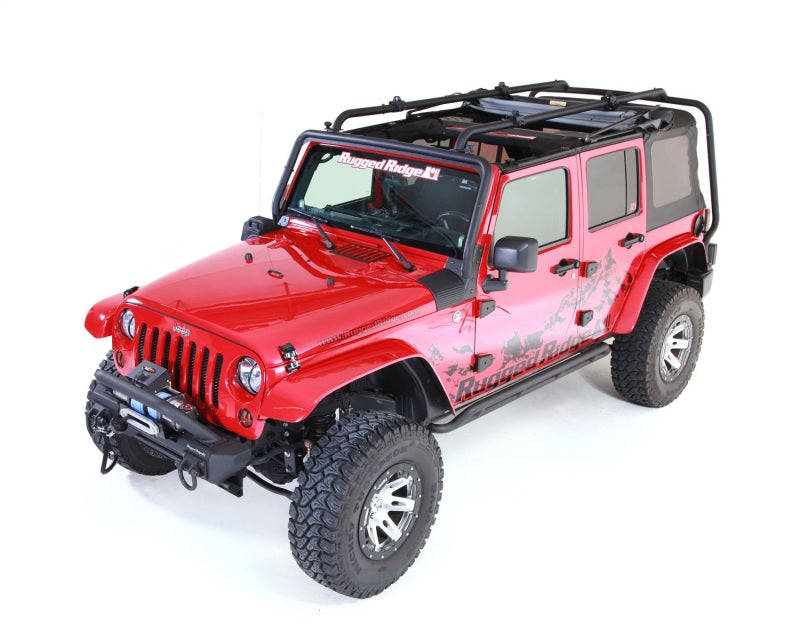 Rugged Ridge Sherpa Roof Rack; 07-18 Jeep Wrangler Jku 4 Door - 11703.02