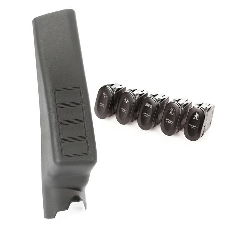 Rugged Ridge Switch Pod Kit A-Pillar 4 Etched Switches Lhd; 11-18 Wrangler Jk - 17235.71