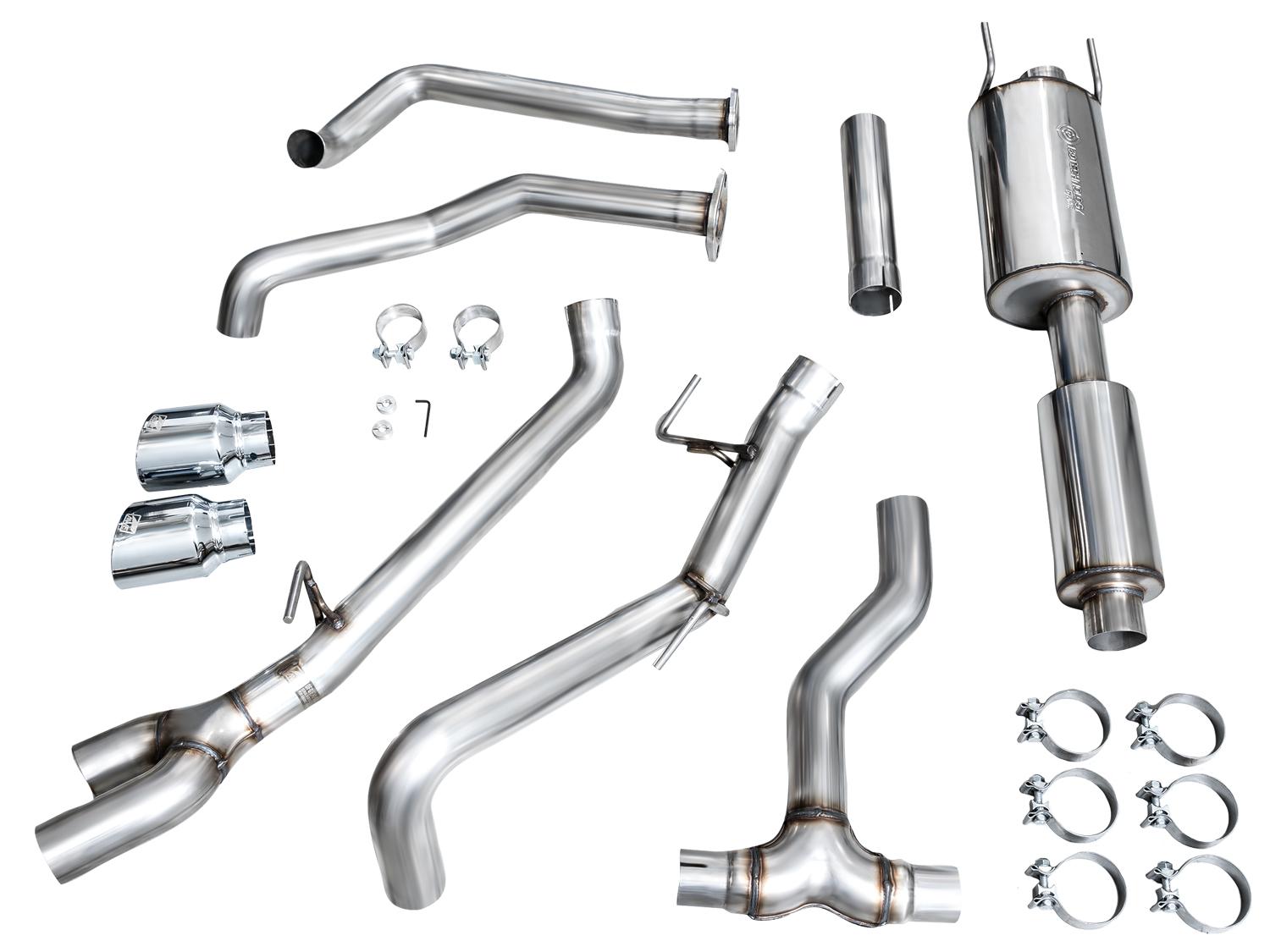 AWE 0FG Exhaust for 3rd Gen Toyota Tundra - Dual Chrome Silver Tips - 3015-32063