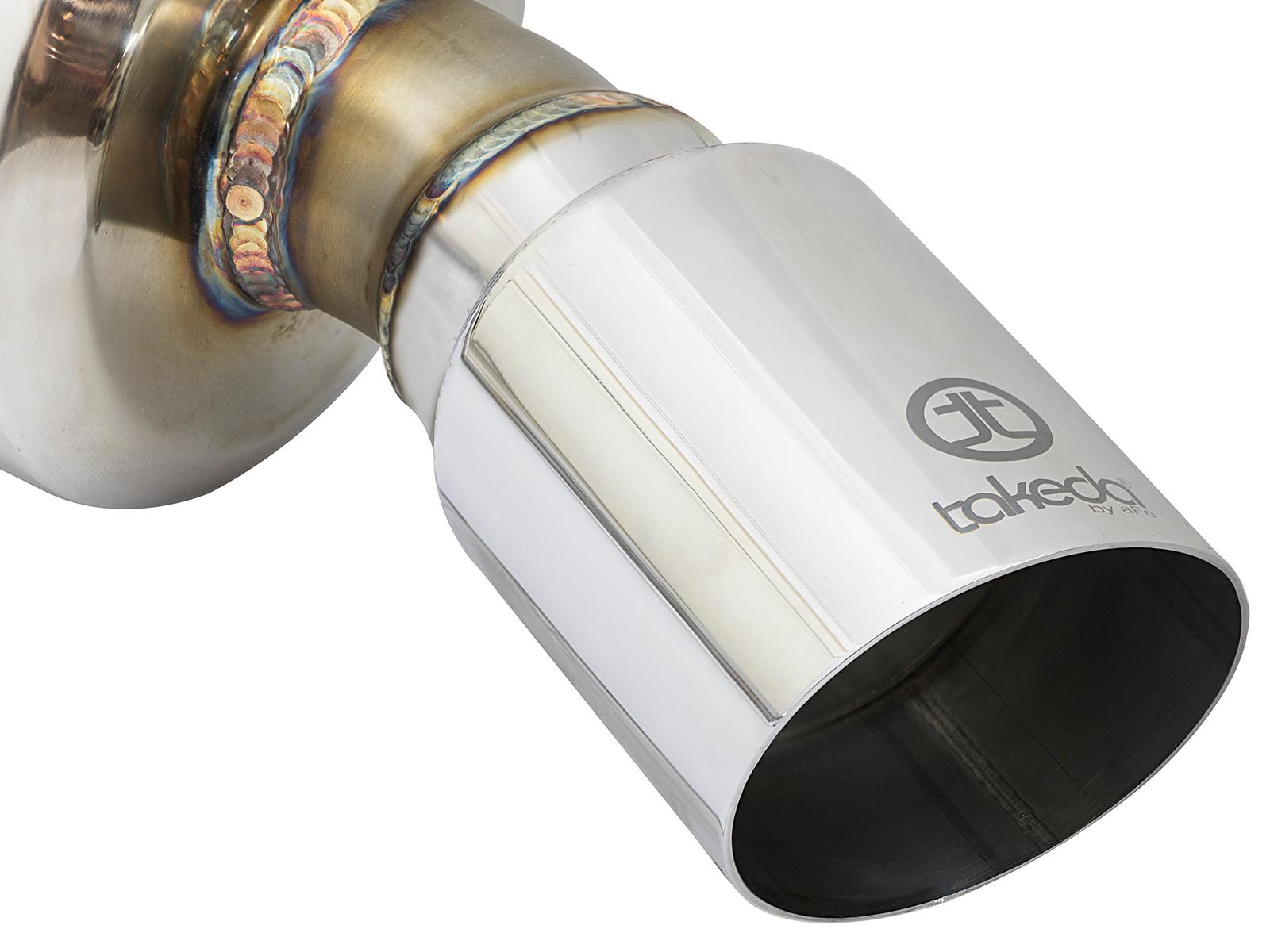 AFE Takeda Cat-Back Exhaust w/ Polished Tip (2016-2021 Civic) - 49-36615-P