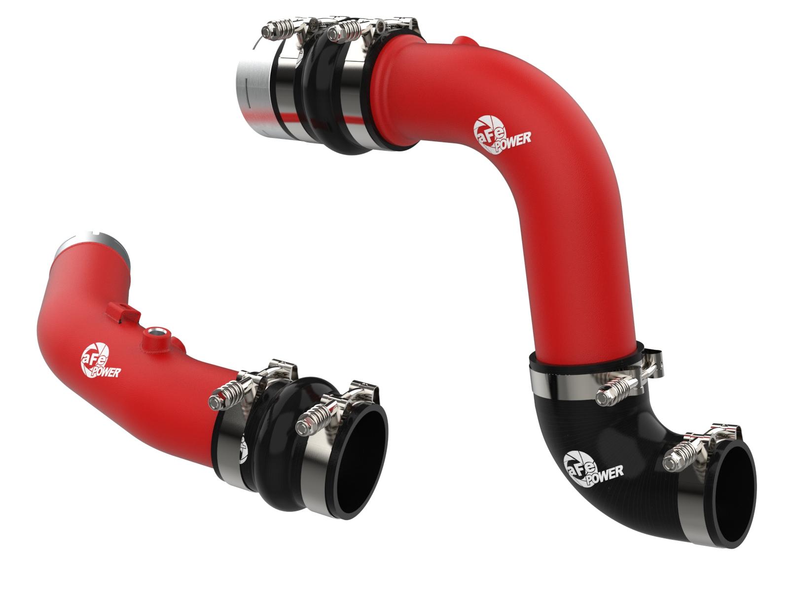 AFE BladeRunner 3 IN Aluminum Hot and Cold Charge Pipe Kit Red (2023-2024 F-250 Super Duty , F-350 Super Duty) - 46-20684-R
