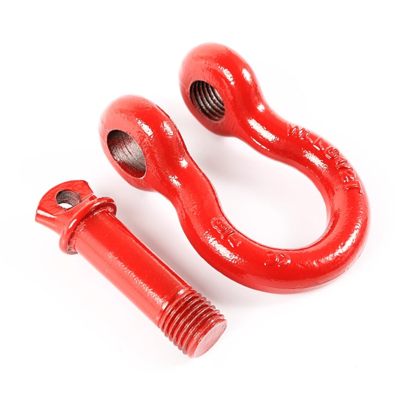Rugged Ridge D-Ring Shackle Kit 7/8 Inch Red Steel Pair - 11235.13