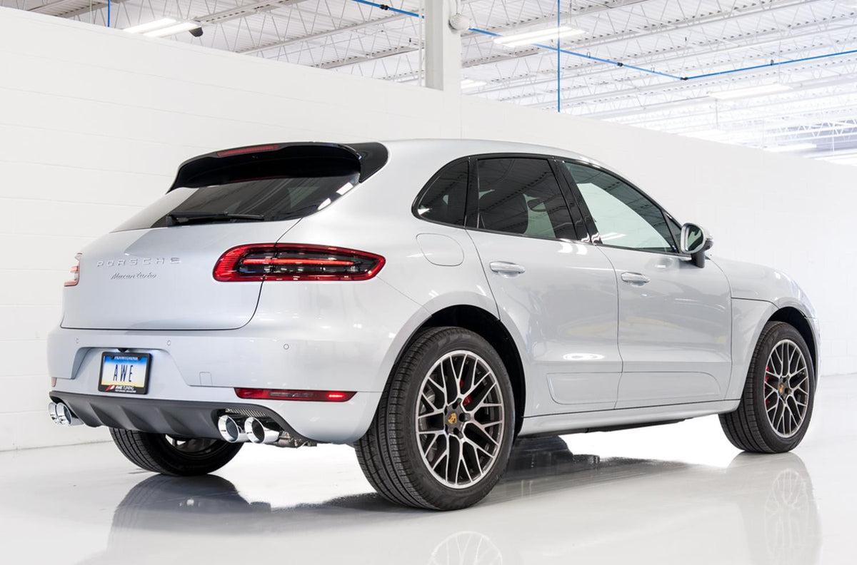 AWE Tuning Porsche Macan Touring Edition Exhaust System - Chrome Silver 102mm Tips - 3015-42068
