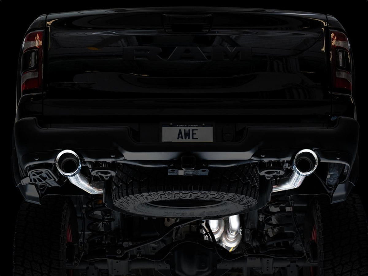 AWE 0FG Catback Exhaust for RAM TRX - Chrome Silver Tips - 3015-32004