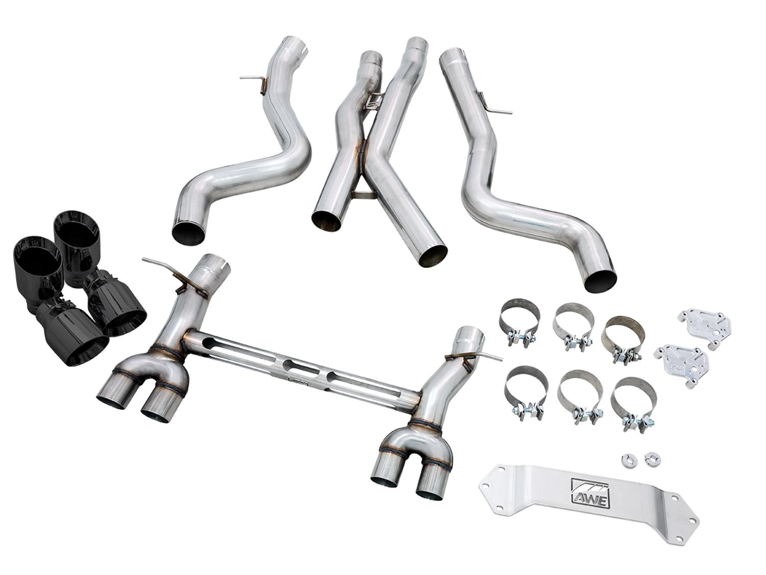 AWE Track Edition exhaust - Diamond Black Tips (F8X M3 / M4) - 3020-43087