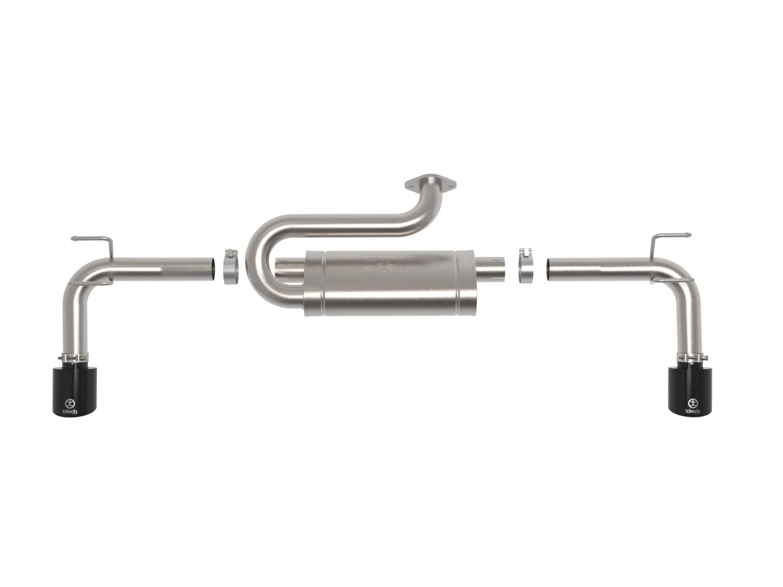 AFE Takeda 2-1/2 IN 304 Stainless Steel Axle-Back Exhaust w/ Black Tip (2023-2025 CX-50) - 49-37036-B
