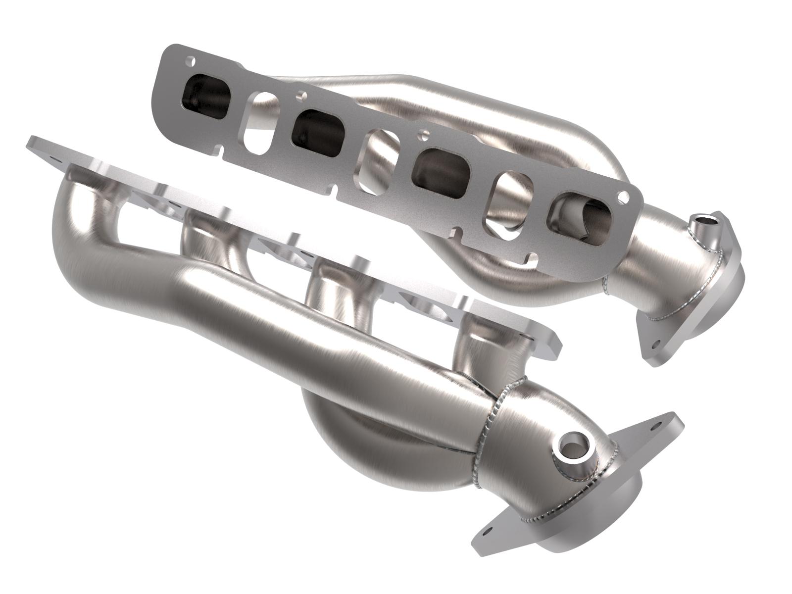 AFE Twisted Steel 1-7/8 IN 304 Stainless Headers w/ Raw Finish (RAM 1500 TRX 21-24 V8-6.2L (sc)) - 48-32030