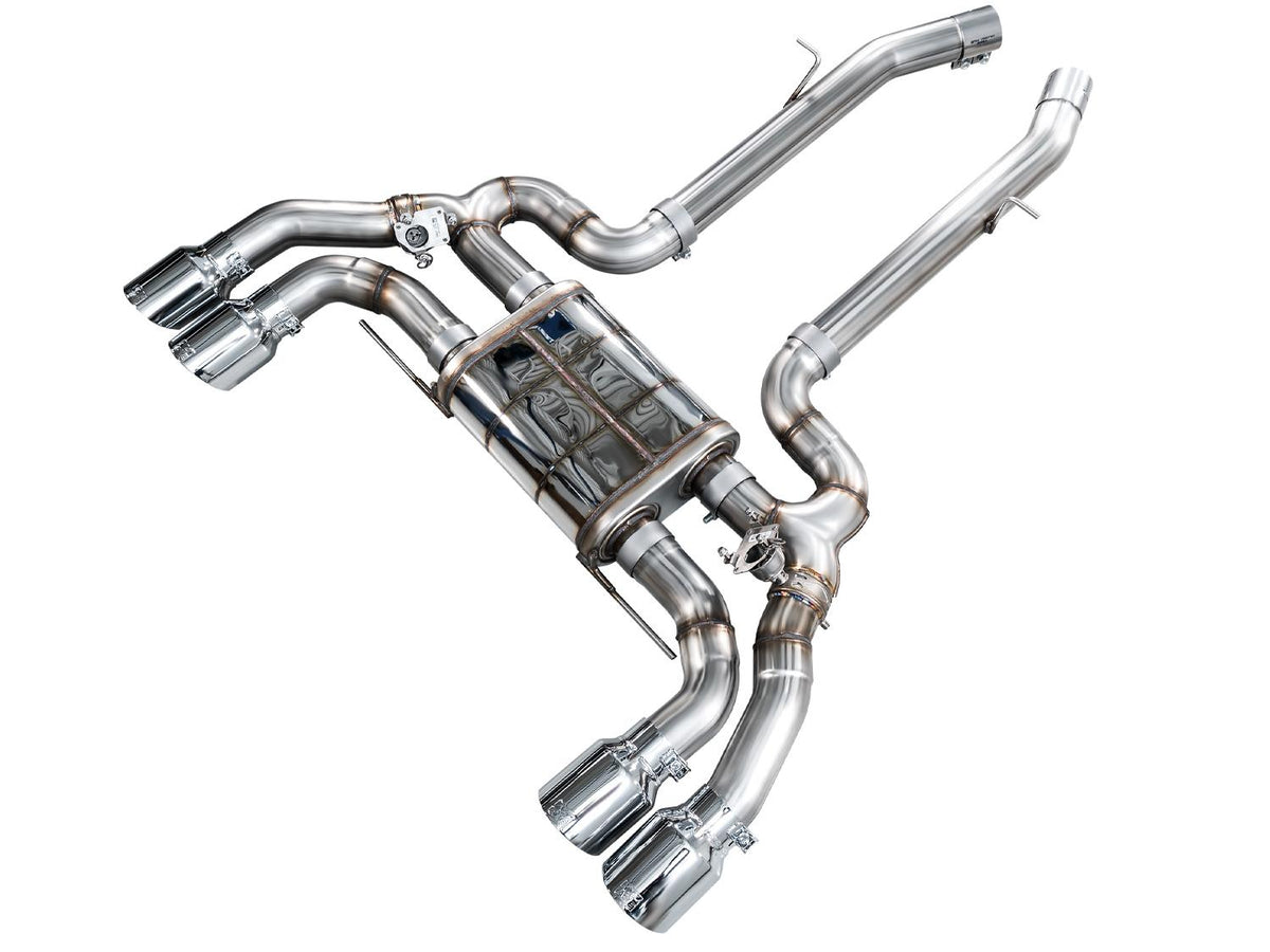 AWE SwitchPath Axleback Exhaust for BMW F97 X3M/F98 X4M - Chrome Silver Tips - 3025-42301
