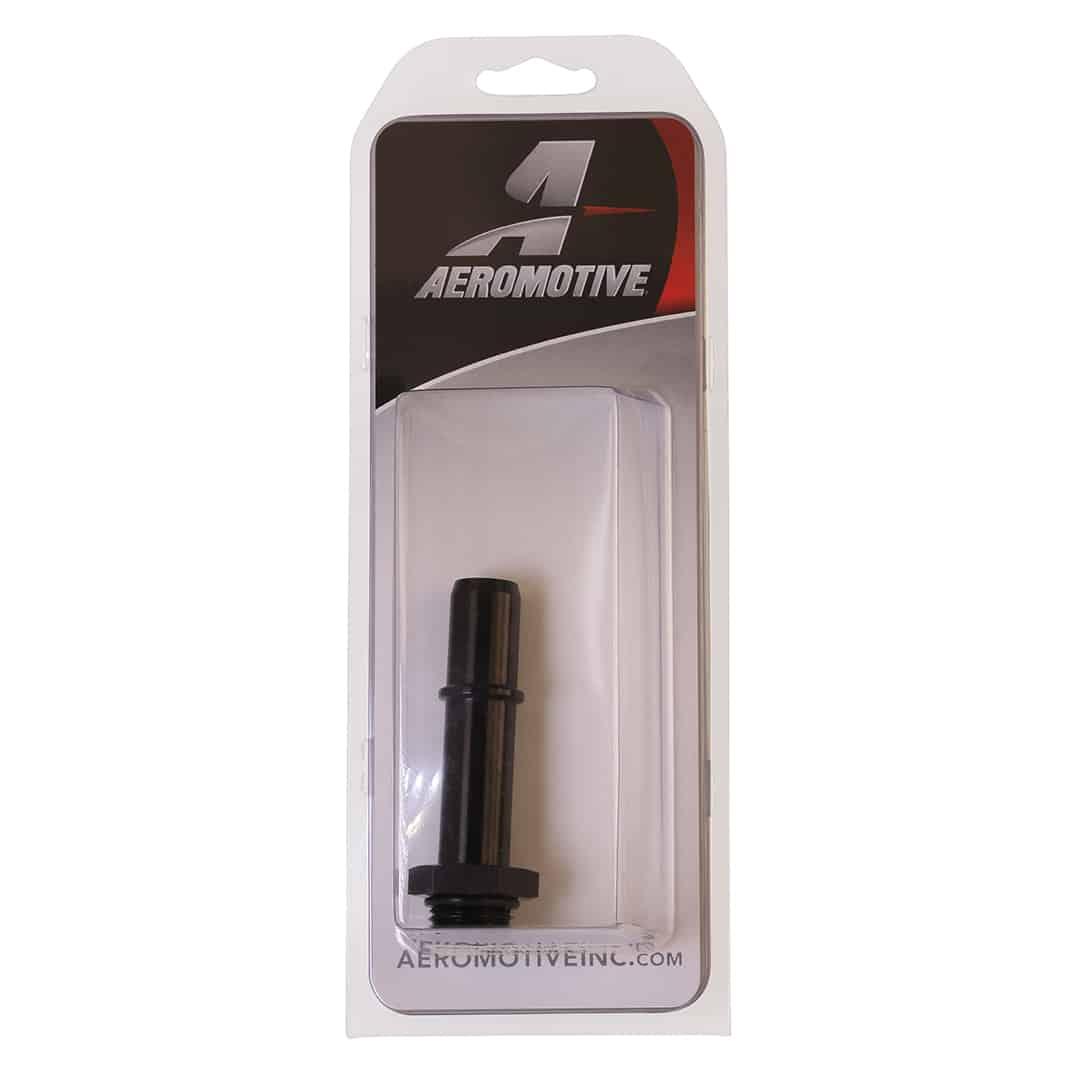 Aeromotive Adapter, Male 5/8 Quick Connect to Male AN-08 ORB, Straight. Direct Port Adapter for any AN-08 ORB port to convert to 5/8" Male Quick Connect. - 15134