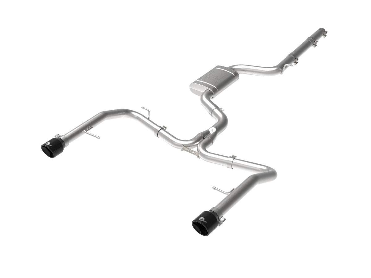 AFE MACH Force-Xp 3 IN to 2-1/2 IN Stainless Steel Cat-Back Exhaust System Black (VW Jetta GLI (MKVII) 19-20 L4-2.0L (t)) - 49-36432-B