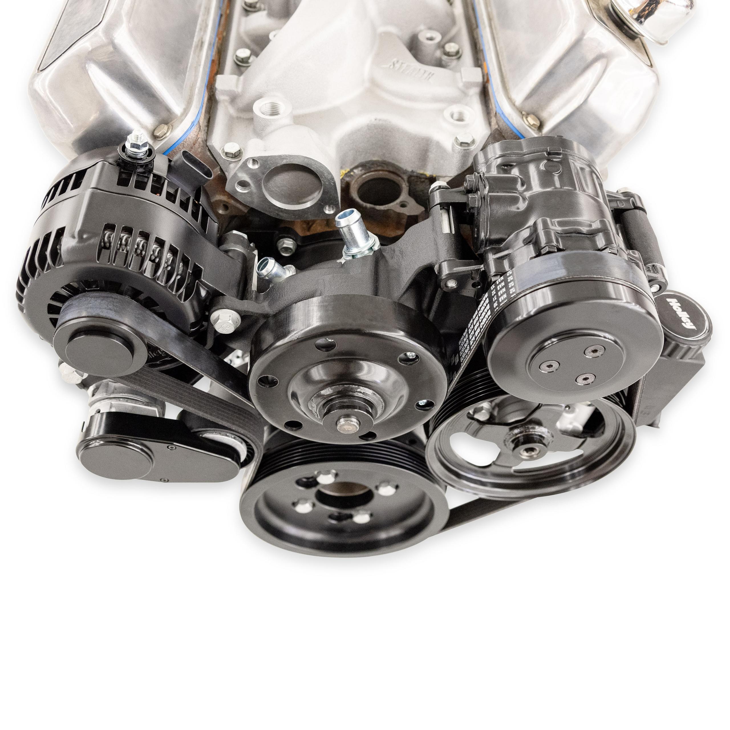 Holley Small Block Ford Mid-Mount Complete Accessory System - 20-370BK
