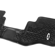 Rugged Ridge All Terrain Floor Liner Rear Black Jeep Logo; 76-95 Cj7/Yj - DMC-12950.22