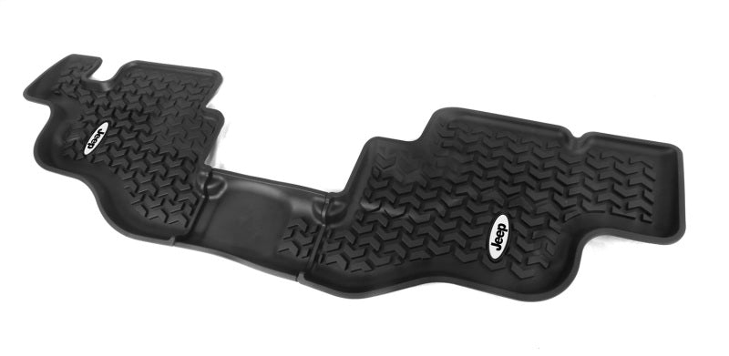 Rugged Ridge All Terrain Floor Liner Rear Black Jeep Logo; 76-95 Cj7/Yj - DMC-12950.22