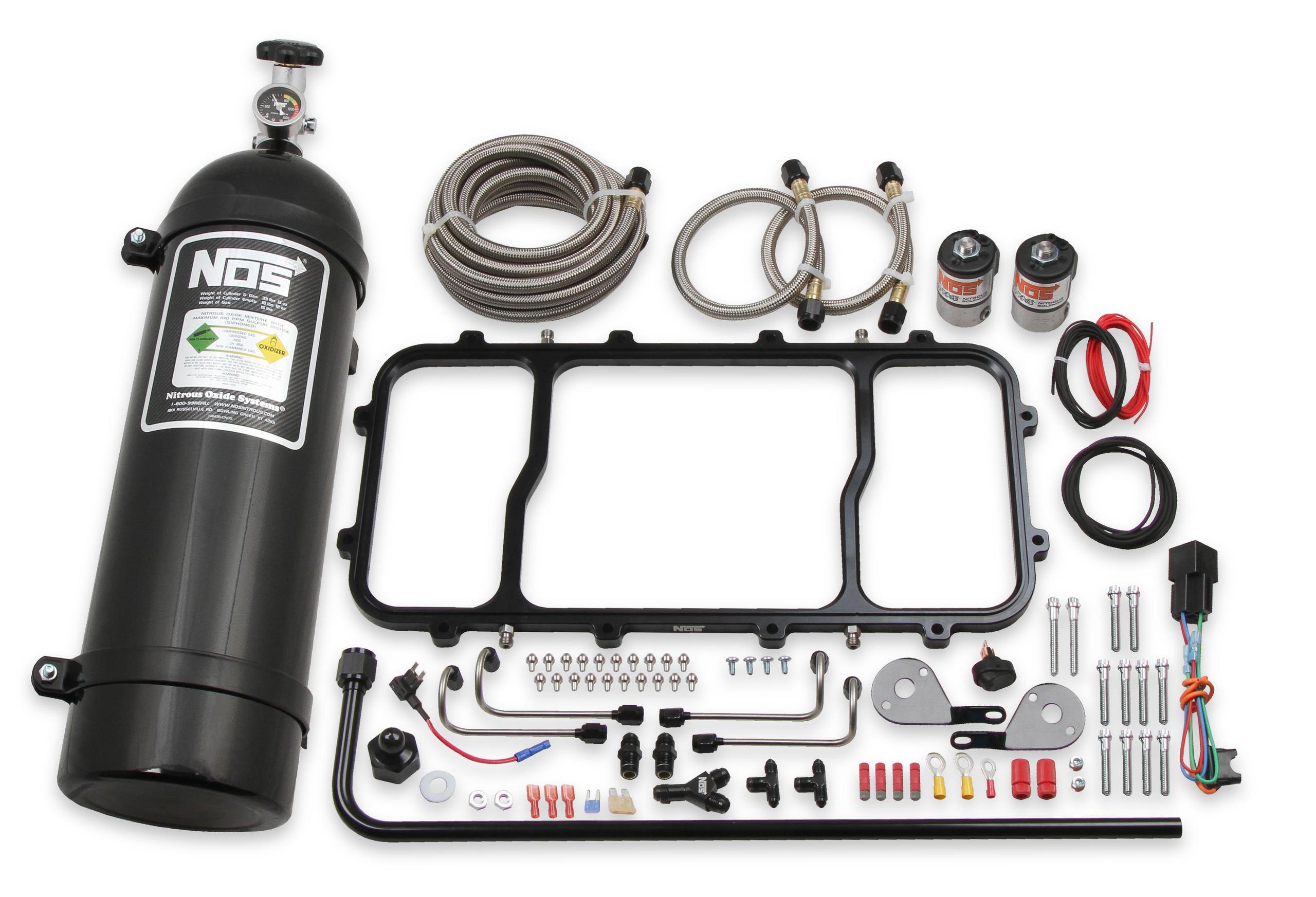 NOS  Dry Nitrous Plate System for Holley LS Hi Ram Intake Manifold - Black. - 05501BNOS