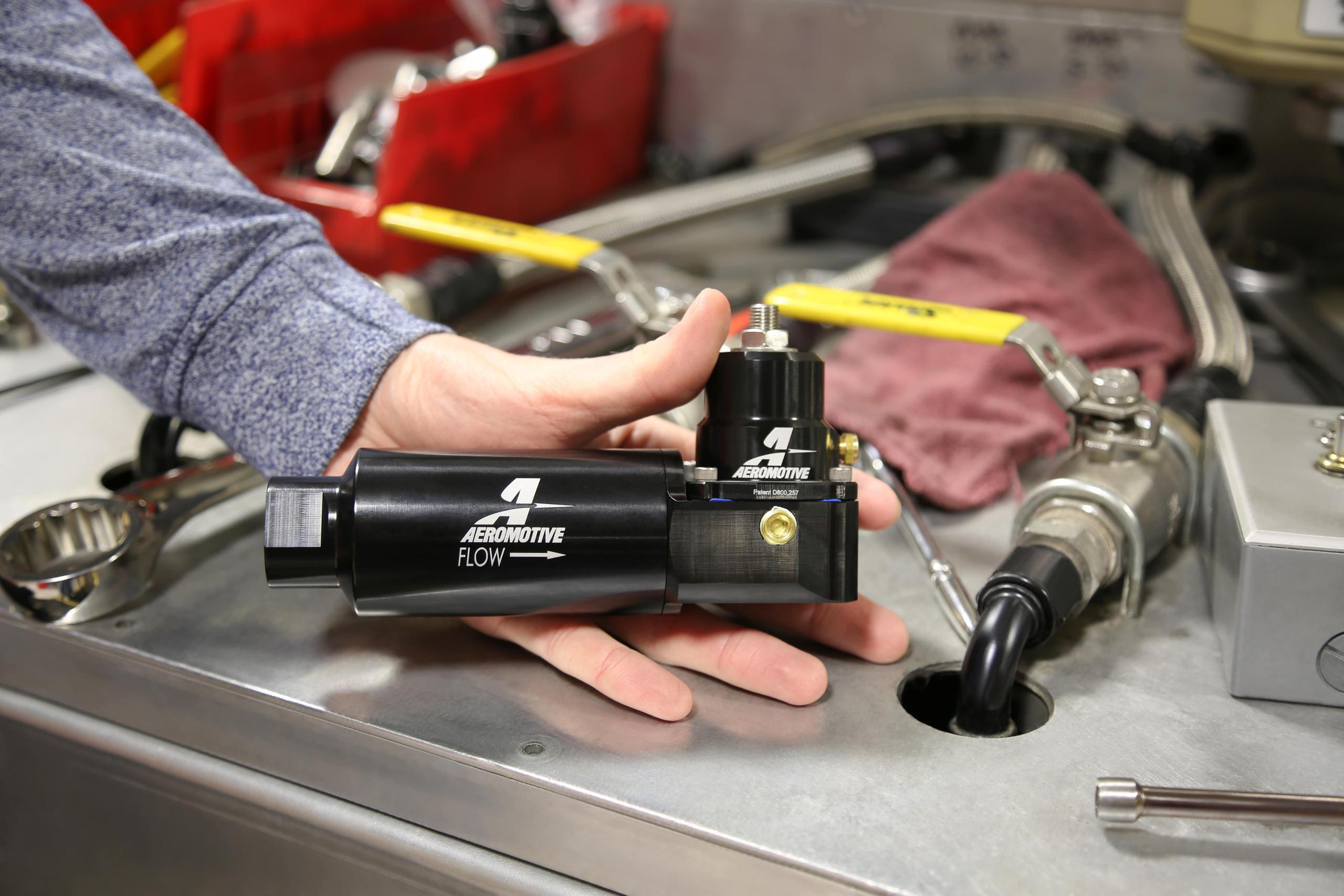 Aeromotive Regulator, EFI, Filter Combo, 10 Micron, AN-6 - 13147