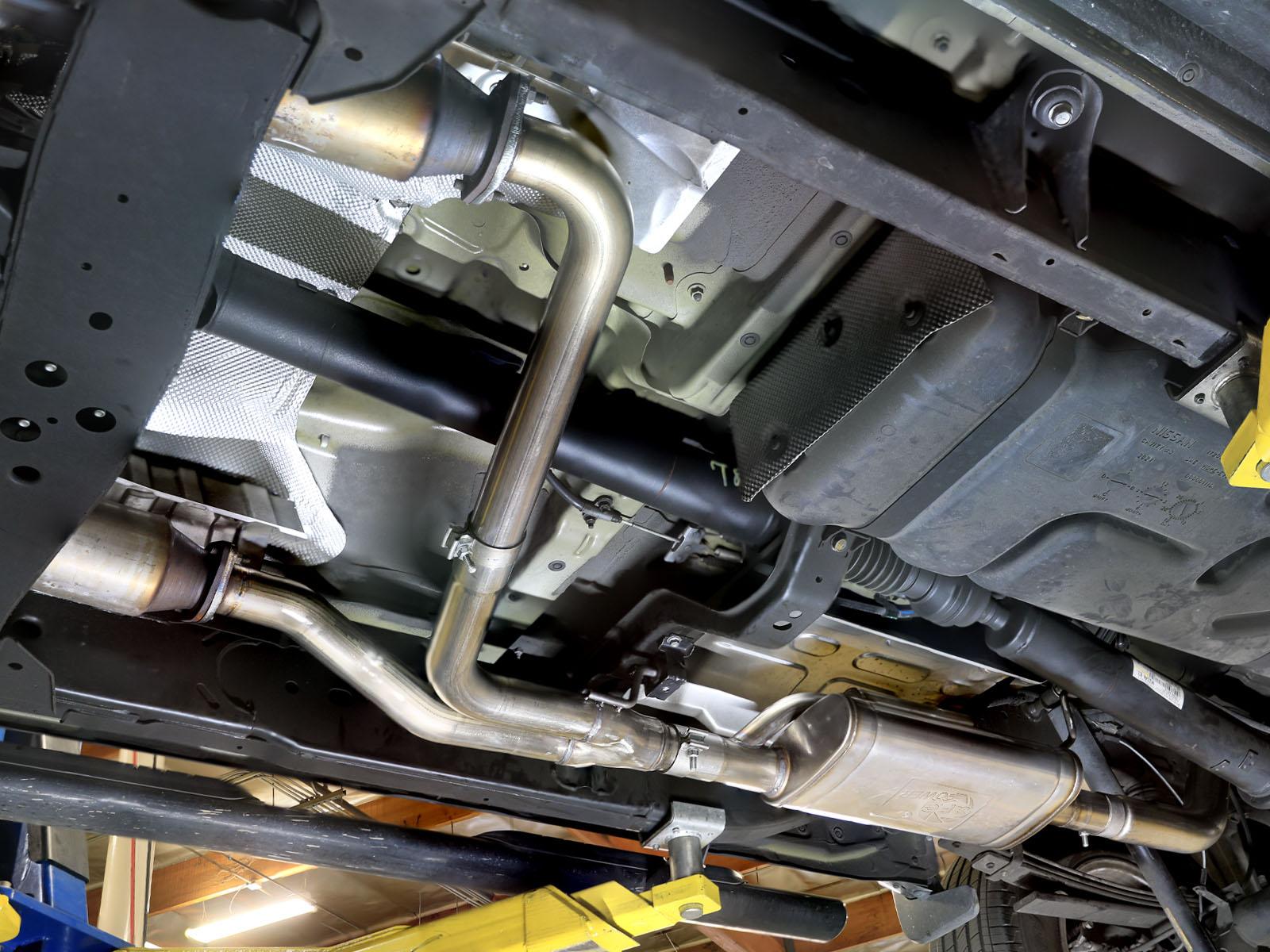 AFE Vulcan Series 2-1/2 IN to 3 IN Stainless Steel Cat-Back Exhaust w/ Black Tip (2022-2026 Frontier) - 49-36140-B