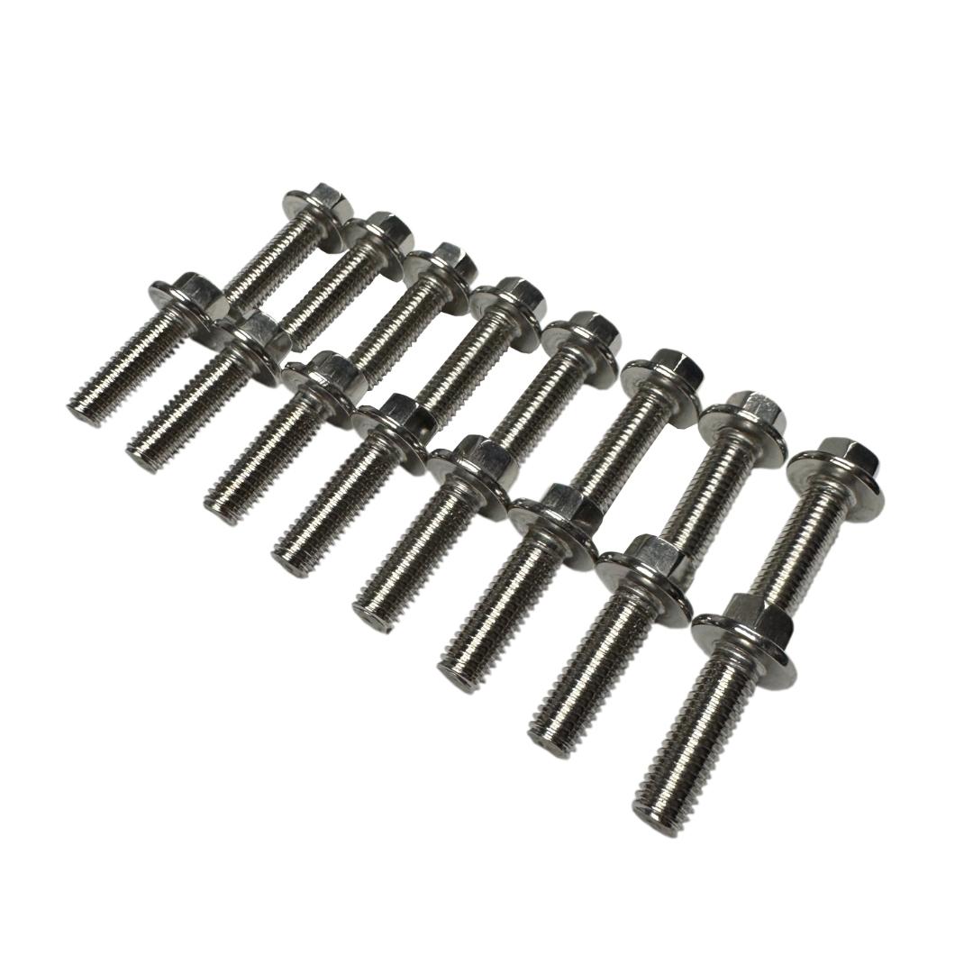 Kooks Stage 8 Header Bolt Kit - 16) M8 - 1.25 x 25mm Bolts and Locking Hardware. - BK111