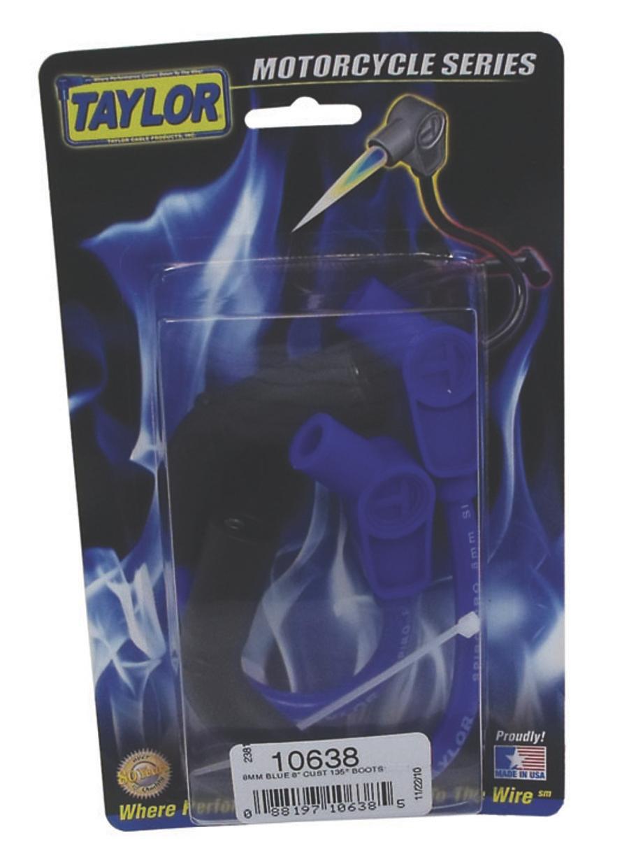 TAYLOR CABLE 8mm Spiro-Pro blue 8in custom MC 135 - 10638