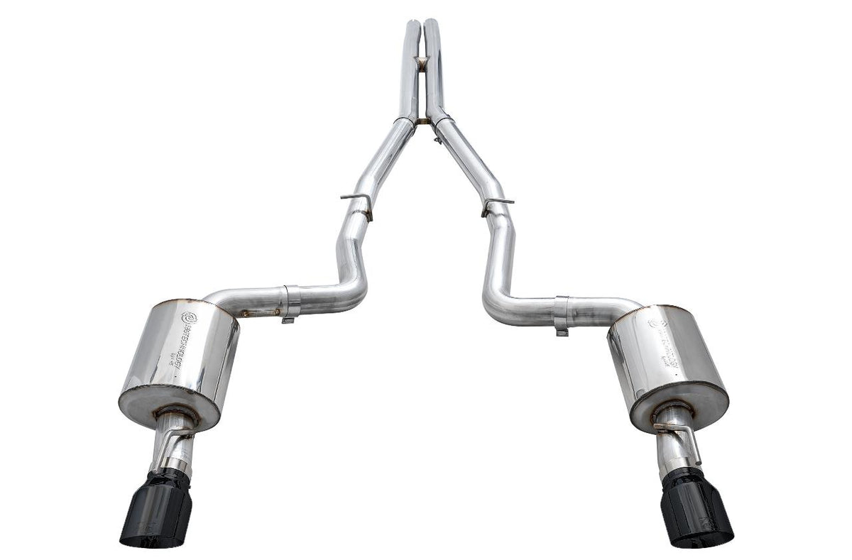 AWE Touring Edition Exhaust - Non-Resonated - Diamond Black Tips (2015-2020 Dodge Charger 5.7L) - 3020-33074