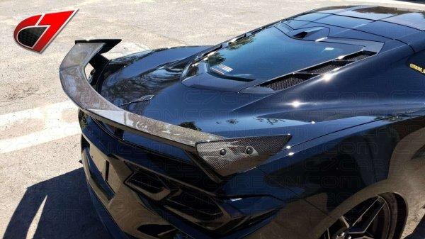 C7 Carbon C8-3A-1 Carbon Fiber High Wing OEM Style (2020 Corvette C8)