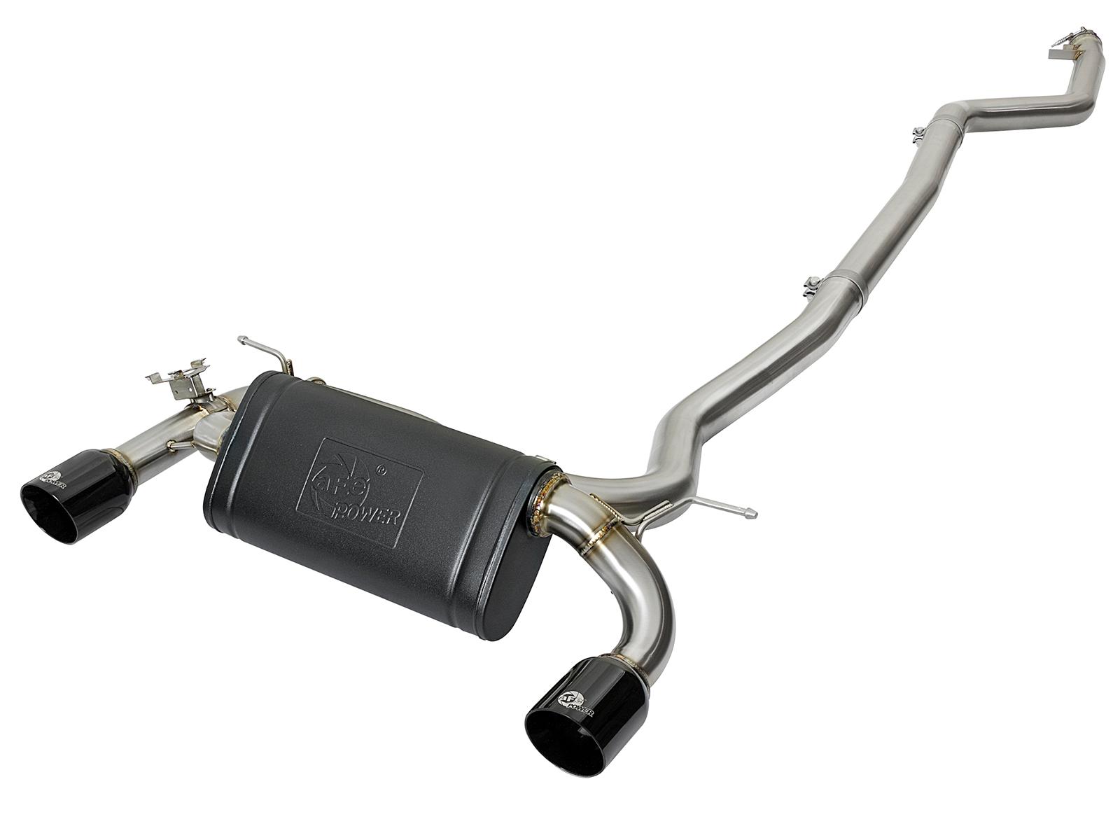 AFE MACH Force-Xp Stainless Steel Cat-Back Exhaust System w/Black Tips - 49-36334-B