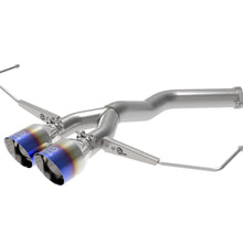 AFE Takeda 3 IN to 2-1/2 IN 304 Stainless Steel Axle-Back Exhaust w/ Blue Flame Tip (Hyundai Veloster 19-20 L4-1.6L (t)) - 49-37012-L