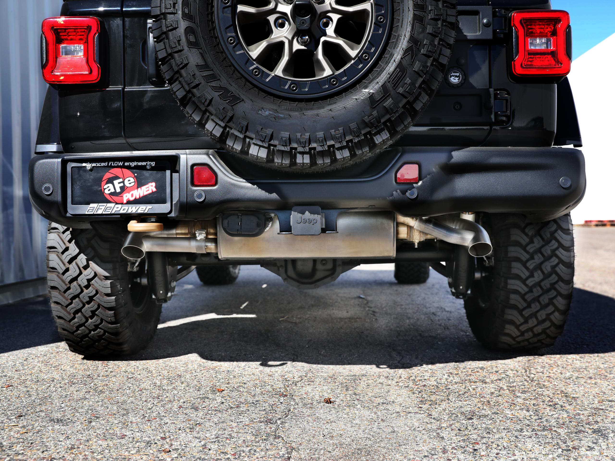 AFE MACH Force-Xp 304 Stainless Steel OE Replacement Exhaust Tips Brushed Jeep Wrangler 392 21-23 V8-6.4L (49C38102-H) - 49C38102-H
