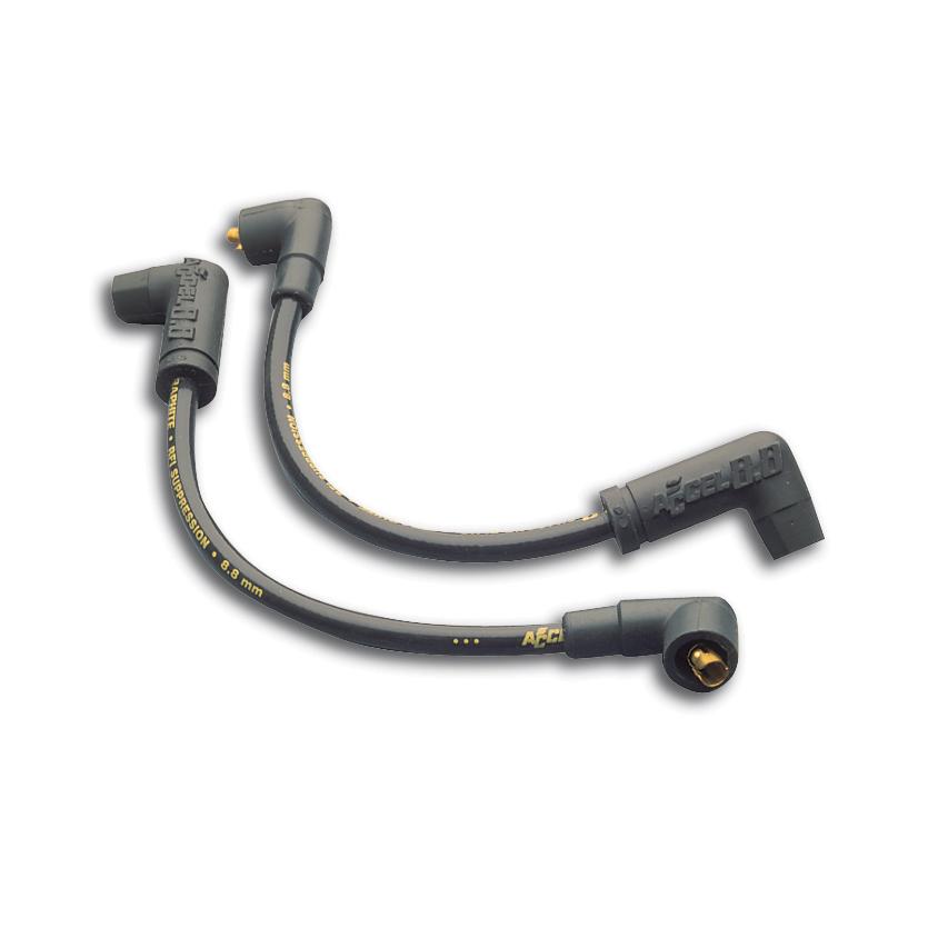 ACCEL Custom Race Wire; Motorcycle; HP Design; 8.8 mm; Spiral Core; Fits 1982-94 Harley Davidson Dyna/FXR/FXRS/FXRT Applications; Black; - 172082K