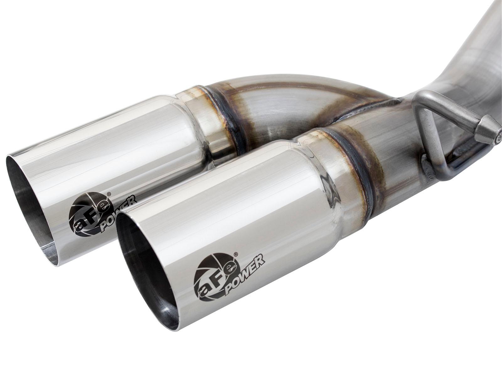 AFE Rebel Series 3 IN 409 Stainless Steel Cat-Back Exhaust System w/Polished Tip (2015-2020 Colorado, Colorado, Canyon, Canyon) - 49-44061-P