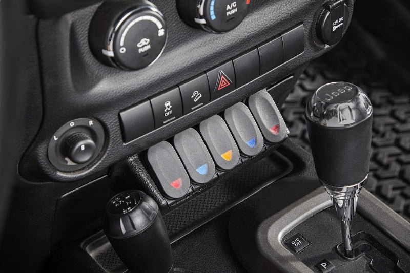 Rugged Ridge Switch Pod Panel Center Console Lower; 11-18 Jeep Wrangler Jk/Jku - 17235.54
