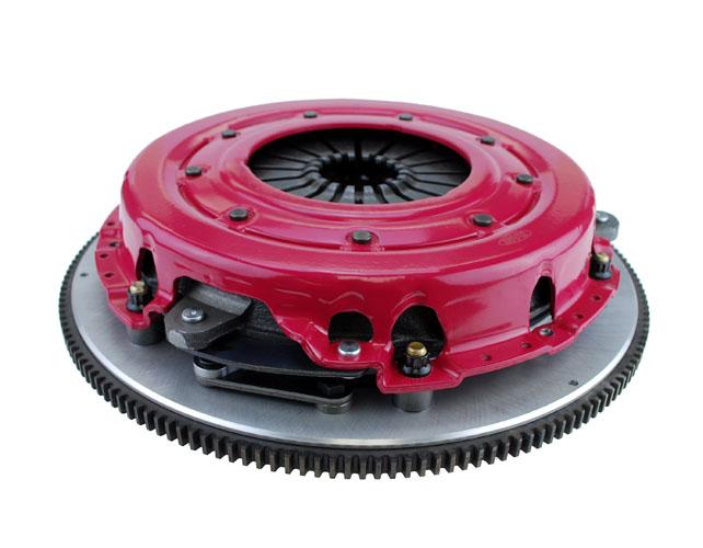 RAM Force 10.5 dual disc organic Chevrolet 86-up 454/502 ext balance 1 1/8-10 spline 168 tooth. (Chevy BB 1 1/8-10 spline 1 pc rear main 168 tooth ext. balance) - 80-2165