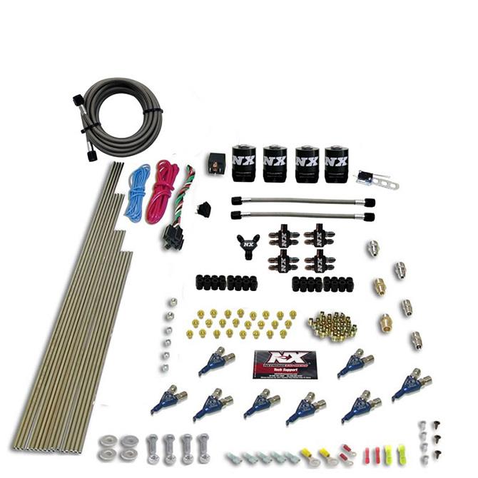 Nitrous Express 8 Cyl Piranha Direct Port, 4 Solenoids, With No Bottle (200-500Hp Jetting) - 80001-00