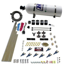 Nitrous Express 8 Cyl Piranha Direct Port, 4 Solenoids, With 15Lb Bottle (200-500Hp Efi Jets) - 80001EFI-15