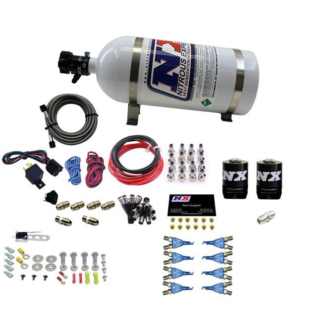 Nitrous Express 8-Cyl Soft Line, Shark, Rail, 10Lb Bottle, Pushloc - 80008-10
